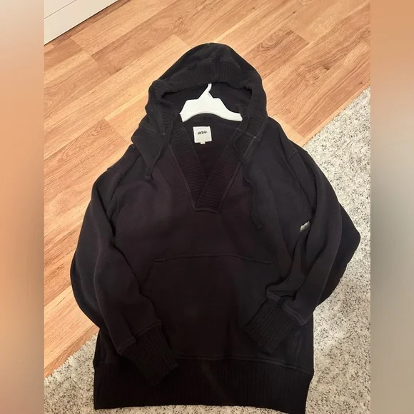 Aerie V Neck Pullover Hoodie - Picture 2 of 6